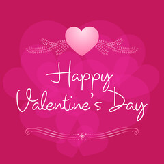 14 February happy valentines day greeting card vector illustration stock illustration