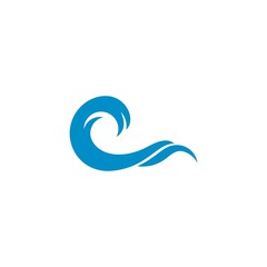 Water Wave Icon Logo Template vector illustration