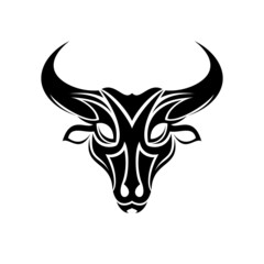 Bull Head Tattoo Design Vector