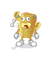 Ginger burp mascot. cartoon vector