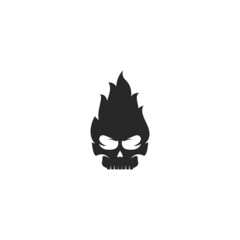 set of skull logo vector icon template illustration