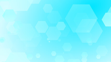 Abstract hexagon cross geometric white blue pattern medical background.