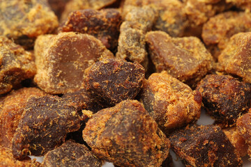 dry curry beef jerky isolated on white background 