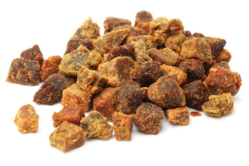 dry curry beef jerky isolated on white background 