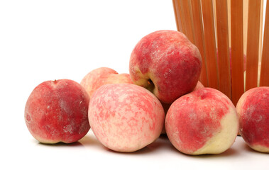 peach on white background