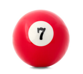 Billiard ball on white background