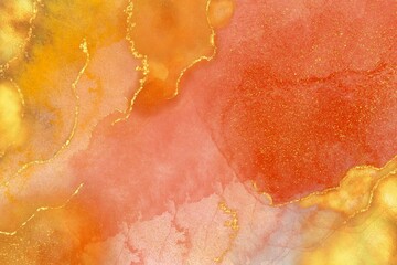 Fototapeta premium Watercolor illustration. Abstract painting background.