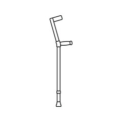 Crutches Icon. Crutches Equipment sign. vector illustration