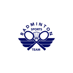 Sport Logo Design Concept for Badminton Sport