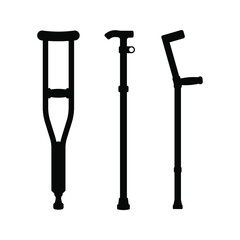 Crutches Icon. Crutches Equipment sign. vector illustration