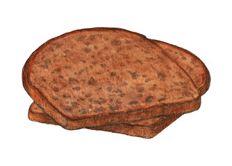 プンパニッケル　手描きアナログイラスト