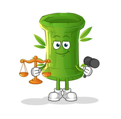 bamboo lawyer cartoon. cartoon mascot vector