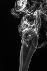 Real closeup black and white smoke vapor texture
