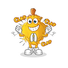 broom applause illustration. character vector