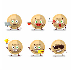 Chinese coin cartoon character with various types of business emoticons