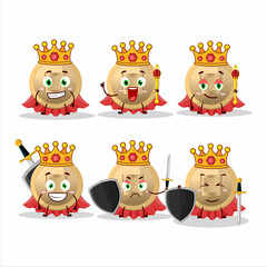 A Charismatic King chinese coin cartoon character wearing a gold crown