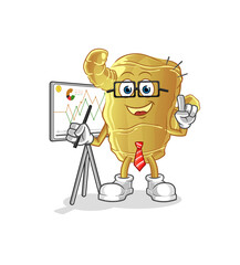 Ginger marketing character. cartoon mascot vector