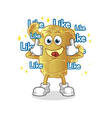 Ginger give lots of likes. cartoon vector
