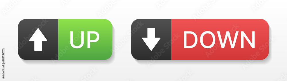 Poster Up and down web button design.