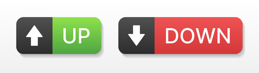 Up and down web button design.