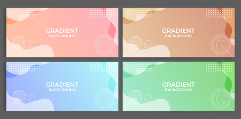 A set abstract background design. Fluid flow gradient with geometric lines and light effect. Motion minimal concept. Vector illustration.