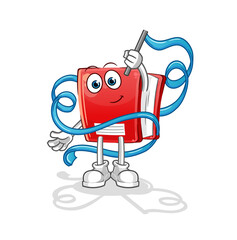 book Rhythmic Gymnastics mascot. cartoon vector