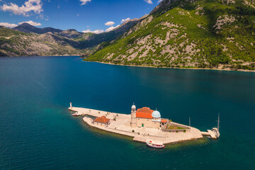 Church of Our Lady of the Rocks on the island near Perast, Montenegro