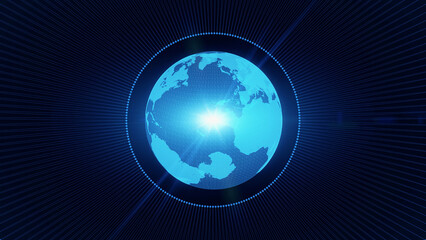 Global communication network concept. Digital transformation.