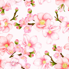 beautiful seamless pattern cherry blossom flower