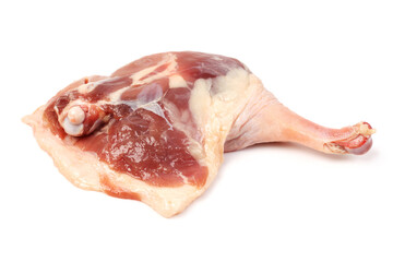 Duck legs on white background 