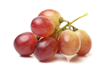 Fototapeta na wymiar red grape on white background 