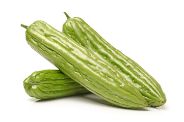 Bitter melon , Bitter gourd on white background