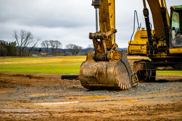 Fototapeta na wymiar excavator at work site
