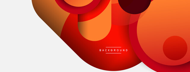 Creative geometric wallpaper. Minimal abstract background. Circles composition vector illustration for wallpaper banner background or landing page