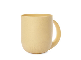 New plastic baby cup isolated on white