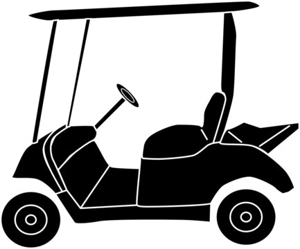 recommend clip art: ゴルフカートのシルエット素材