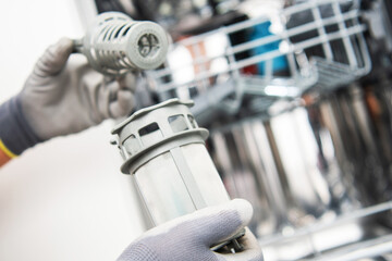 Cleaning Dishwasher Filter Cage