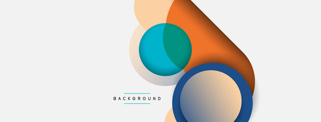 Creative geometric wallpaper. Minimal abstract background. Circles composition vector illustration for wallpaper banner background or landing page