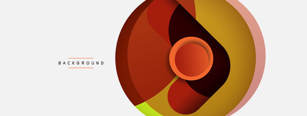 Circle and round shapes abstract background. Vector illustration for wallpaper banner background or landing page