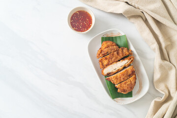 fried chicken with sticky rice