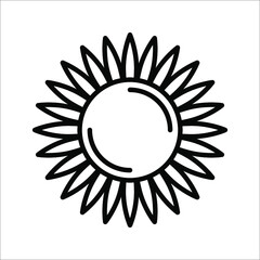 Sunflower Icon Symbol. Premium Quality In Trendy Style. vector illustration on white background