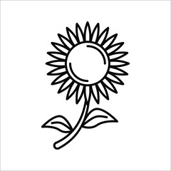 Sunflower Icon Symbol. Premium Quality In Trendy Style. vector illustration on white background