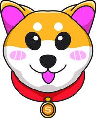 shiba inu cute vector ilustration