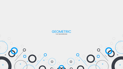 Background geometric flat abstract with circle object