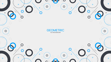 Background flat abstract geometric with circle object