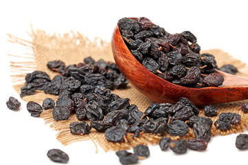 raisins on a white background