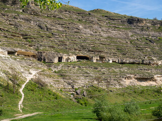 Abandoned limestone mines in Old Orhei, Moldova