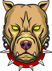 illustration of an bulldog head