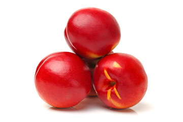 Obraz premium Nectarines on white background