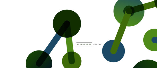 Line points connections geometric abstract background. Circles connected by lines. Trendy techno business template for wallpaper, banner, background or landing